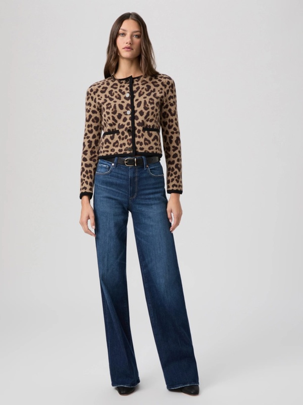 PAIGE Long Tall Inseam High-Rise Wide-Leg Jeans Size 29 - Picture 3 of 5